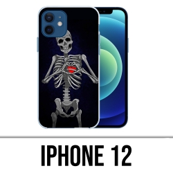 Coque iPhone 12 - Coeur Squelette