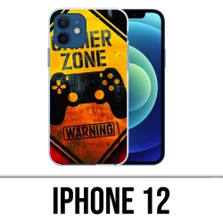 Coque iPhone 12 - Gamer Zone Warning