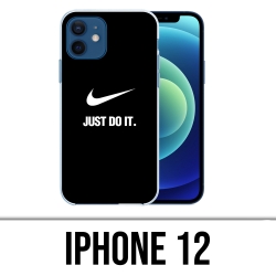 Coque iPhone 12 - Nike Just Do It Noir