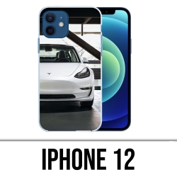 IPhone 12 Case - Tesla Model 3 Weiß