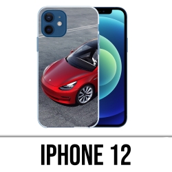 Carcasa para iPhone 12 - Tesla Model 3 Roja