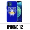 Coque iPhone 12 - Kenzo Tigre Bleu