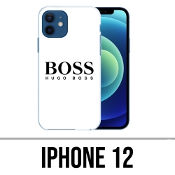 Coque iPhone 12 - Hugo Boss Blanc