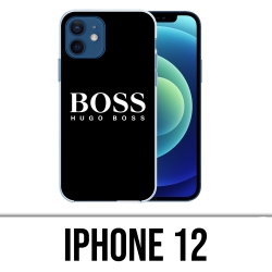 Coque iPhone 12 - Hugo Boss Noir