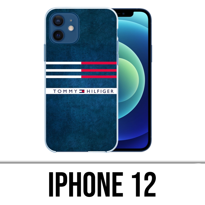 Coque iPhone 12 - Tommy Hilfiger Bandes
