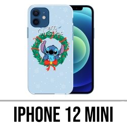 Cover iPhone 12 mini - Stitch Merry Christmas