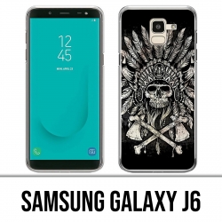 Carcasa Samsung Galaxy J6 - Plumas de cabeza de calavera