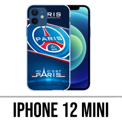 Coque iPhone 12 mini - PSG Ici Cest Paris