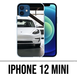 IPhone 12 Mini-Case - Tesla Model 3 Weiß