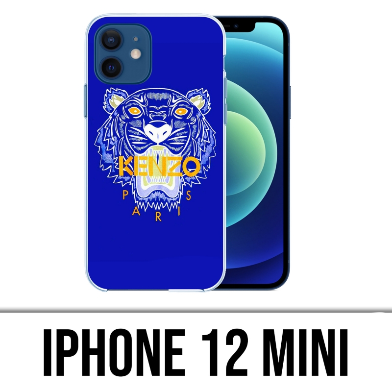 IPhone 12 Mini-Case - Kenzo Blue Tiger