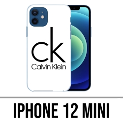 IPhone 12 mini case - Calvin Klein Logo White