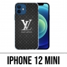 Coque iPhone 12 mini - Louis Vuitton Black
