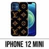 Coque iPhone 12 mini - Louis Vuitton Gold