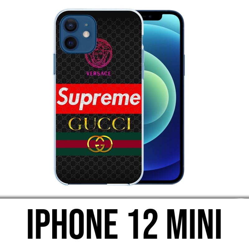 Cover iPhone 12 mini - Versace Supreme Gucci