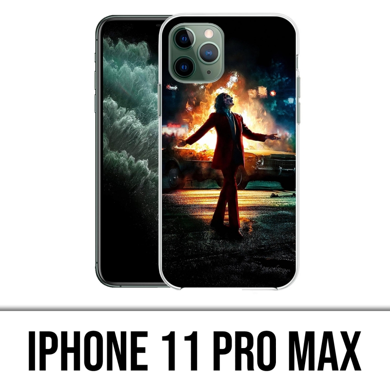 Coque iPhone 11 Pro Max - Joker Batman On Fire