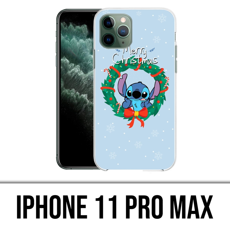 Coque iPhone 11 Pro Max - Stitch Merry Christmas