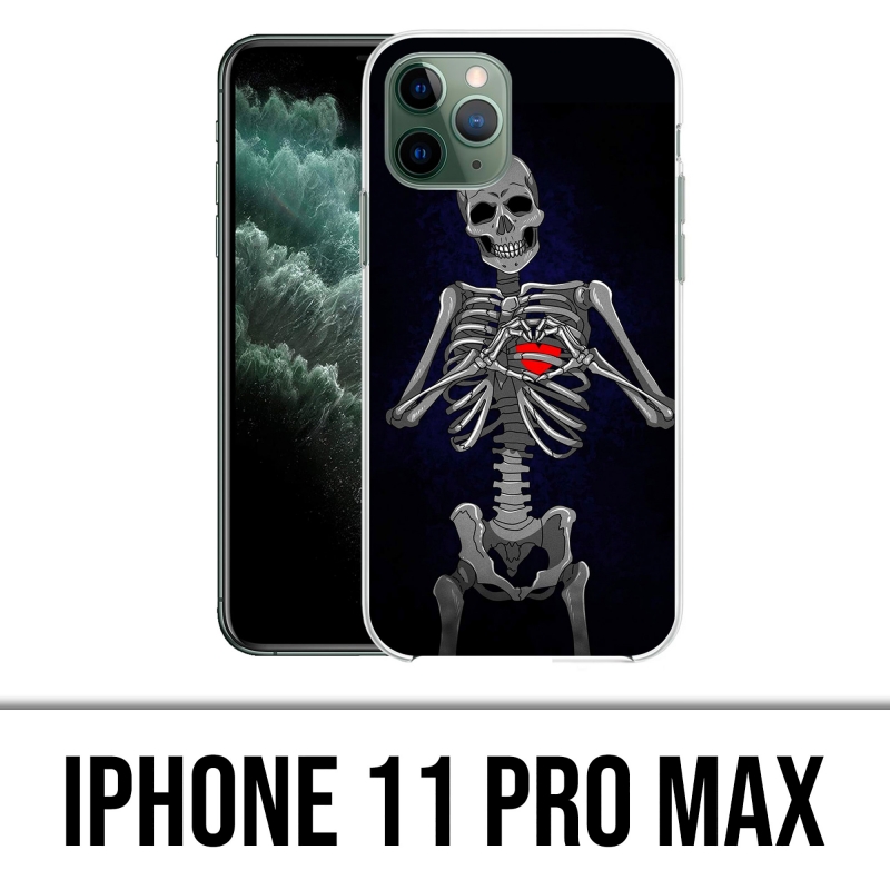 Coque iPhone 11 Pro Max - Coeur Squelette