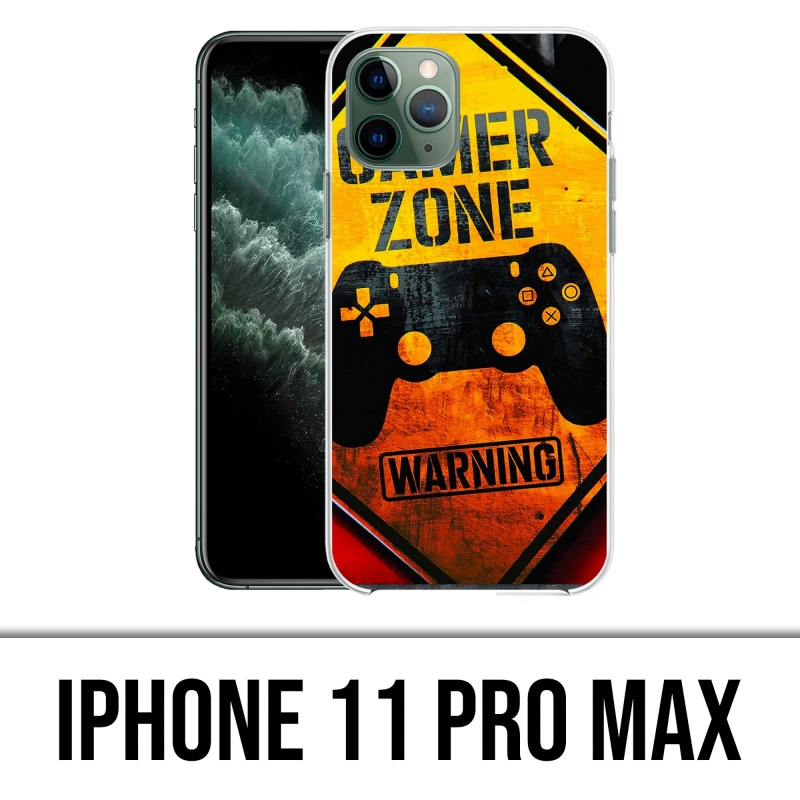 Coque iPhone 11 Pro Max - Gamer Zone Warning