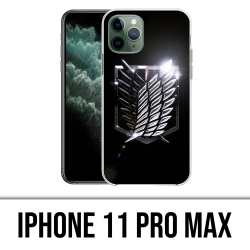 Custodia per iPhone 11 Pro Max - Logo Attack On Titan