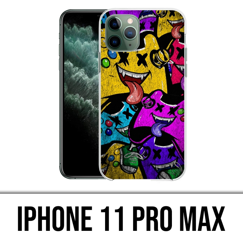 Coque iPhone 11 Pro Max - Manettes Jeux Video Monstres