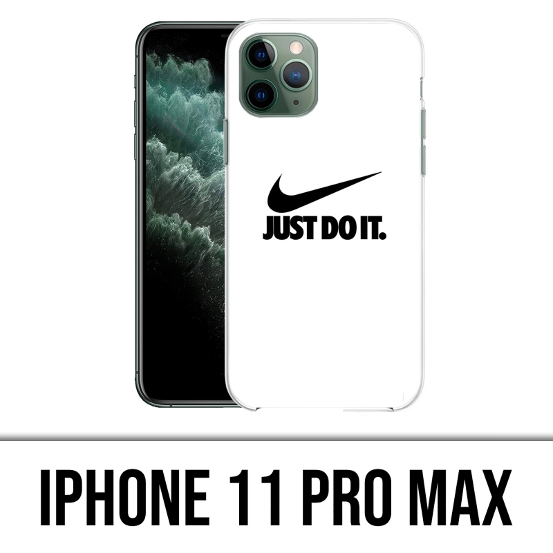 Coque iPhone 11 Pro Max - Nike Just Do It Blanc