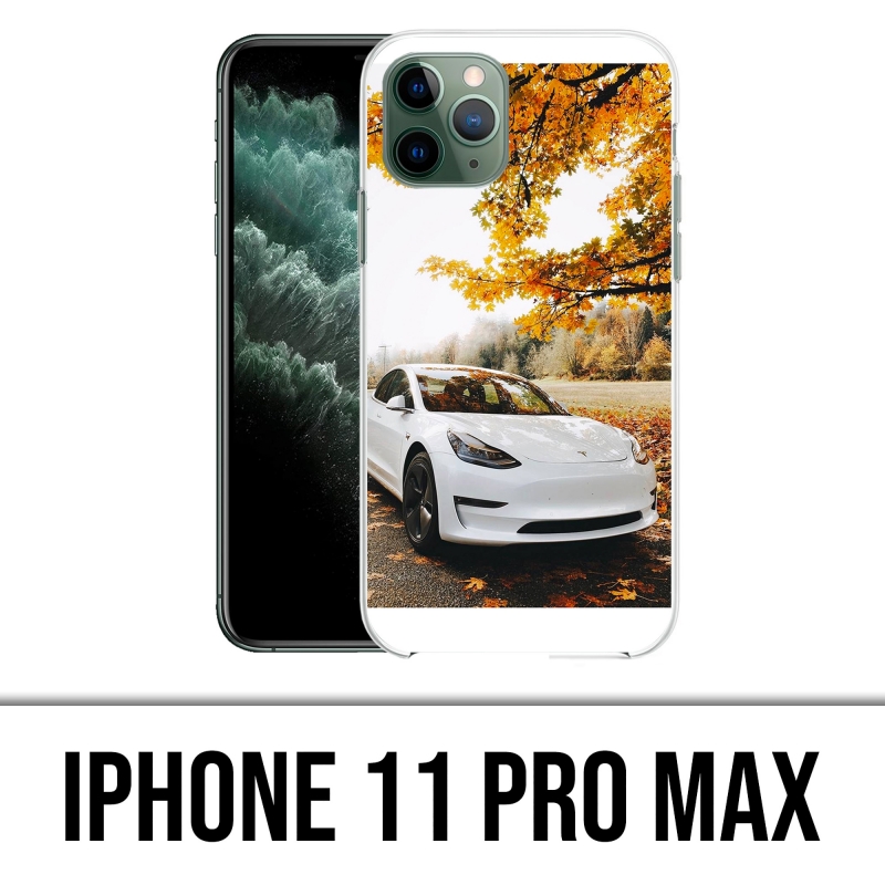 Coque iPhone 11 Pro Max - Tesla Automne