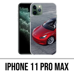 Custodia per iPhone 11 Pro Max - Tesla Model 3 Rossa