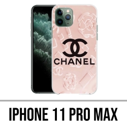 Custodia IPhone 11 Pro Max - Sfondo Rosa Chanel