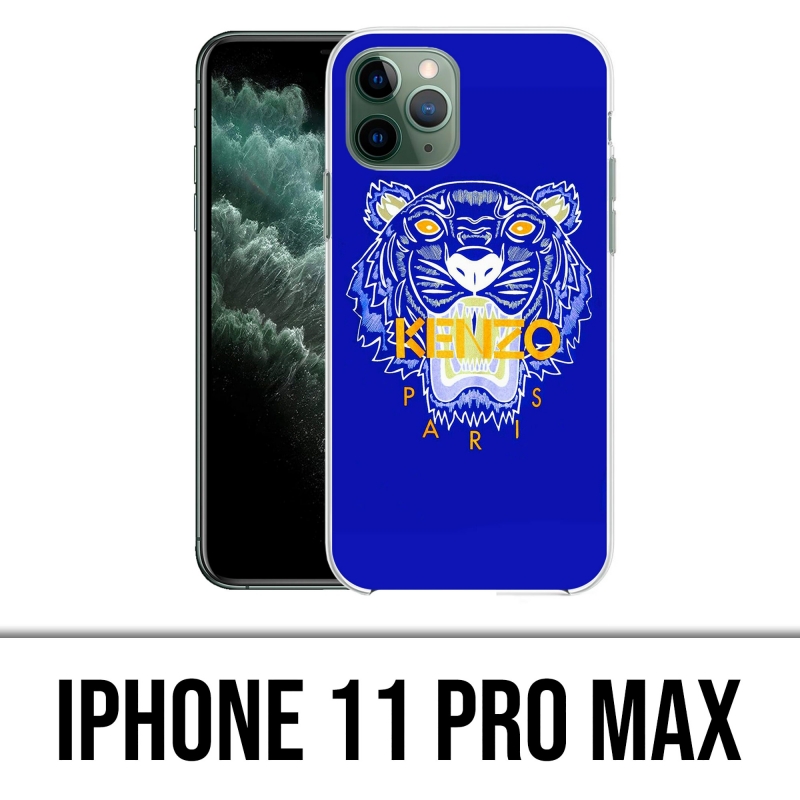 Coque iPhone 11 Pro Max - Kenzo Tigre Bleu
