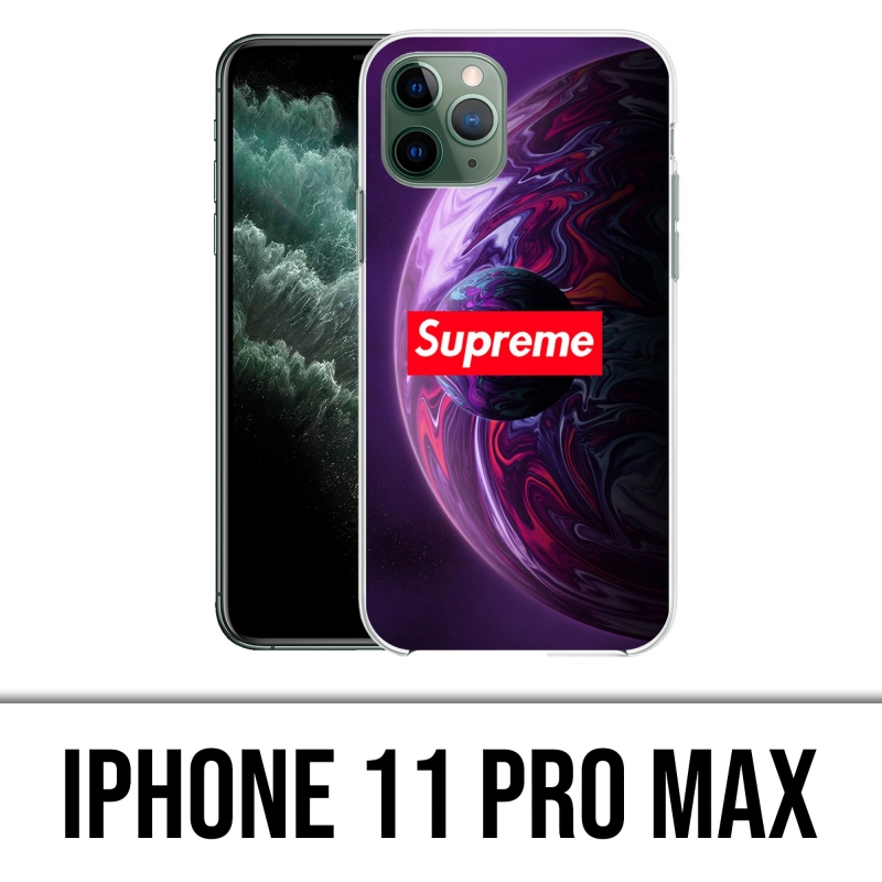 Coque iPhone 11 Pro Max - Supreme Planete Violet