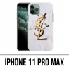 Funda para iPhone 11 Pro Max - YSL Yves Saint Laurent Marble Flowers