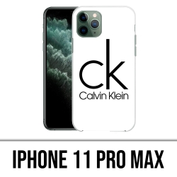 Custodia IPhone 11 Pro Max - Logo Calvin Klein Bianco