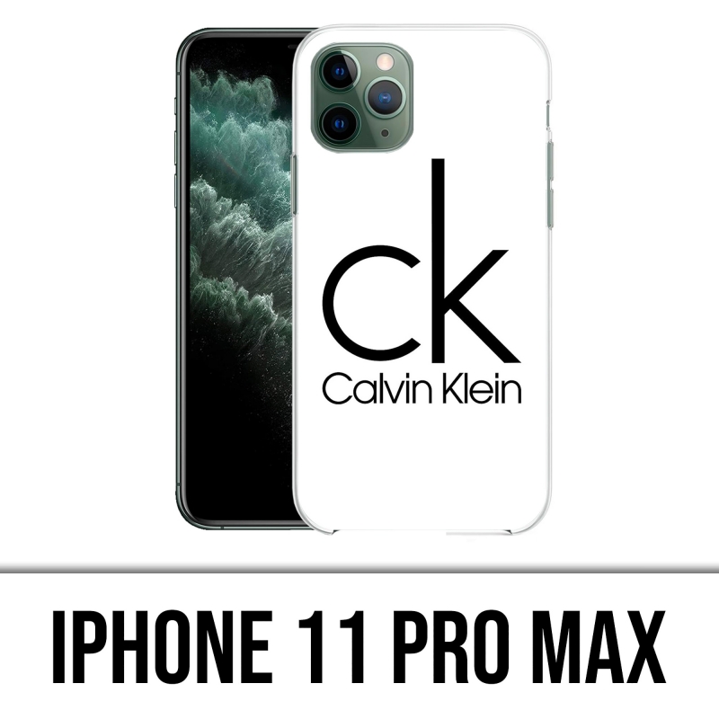 Coque iPhone 11 Pro Max - Calvin Klein Logo Blanc