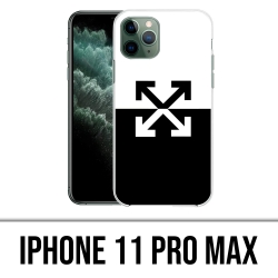 Custodia per iPhone 11 Pro Max - Logo bianco sporco