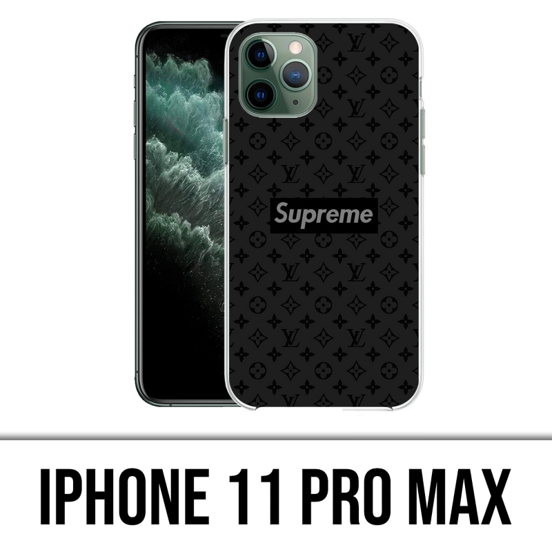 Coque iPhone 11 Pro Max - Supreme Vuitton Black