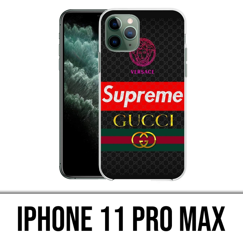 Coque iPhone 11 Pro Max - Versace Supreme Gucci
