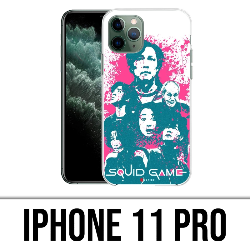 Coque iPhone 11 Pro - Squid Game Personnages Splash