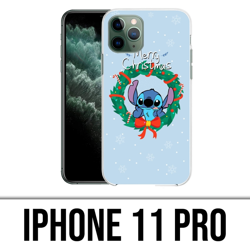 Coque iPhone 11 Pro - Stitch Merry Christmas