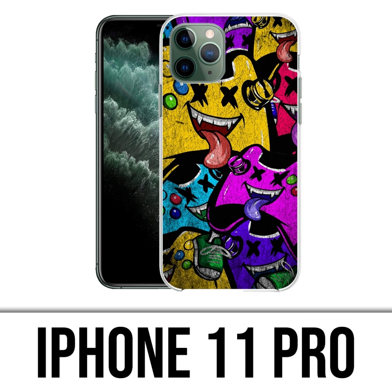 Coque iPhone 11 Pro - Manettes Jeux Video Monstres