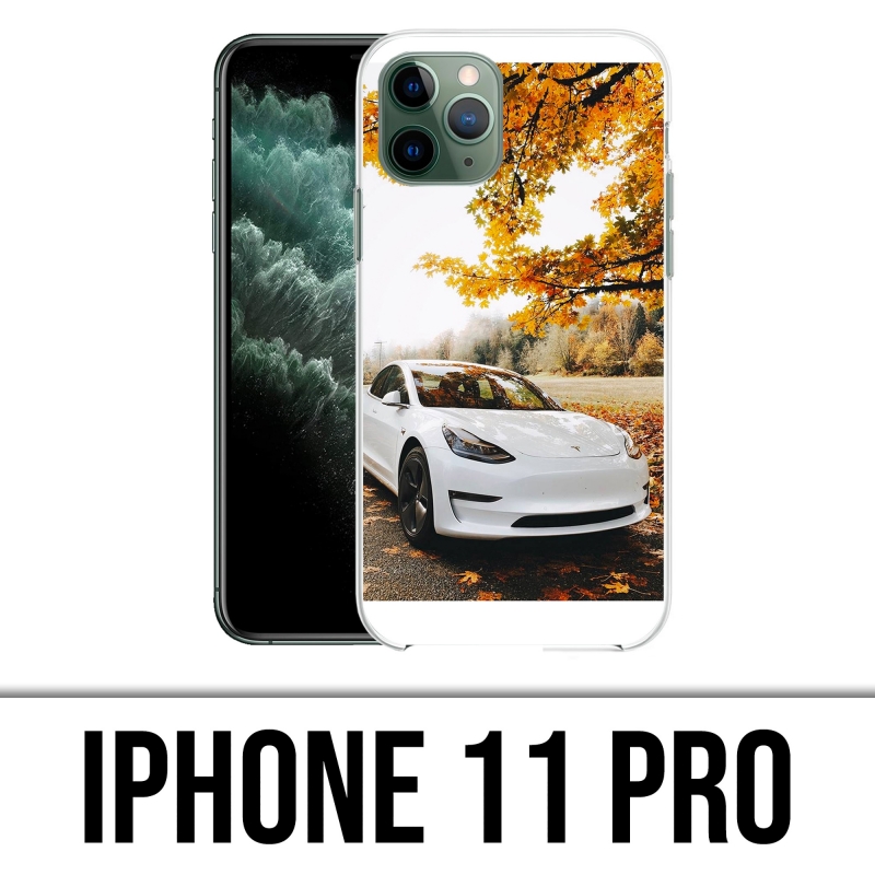 Coque iPhone 11 Pro - Tesla Automne