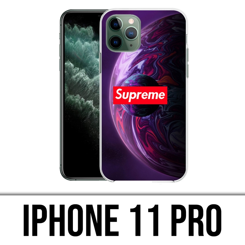 Coque iPhone 11 Pro - Supreme Planete Violet