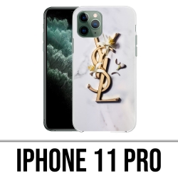 Cover iPhone 11 Pro - YSL Yves Saint Laurent Marble Flowers