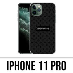Coque iPhone 11 Pro - Supreme Vuitton Black