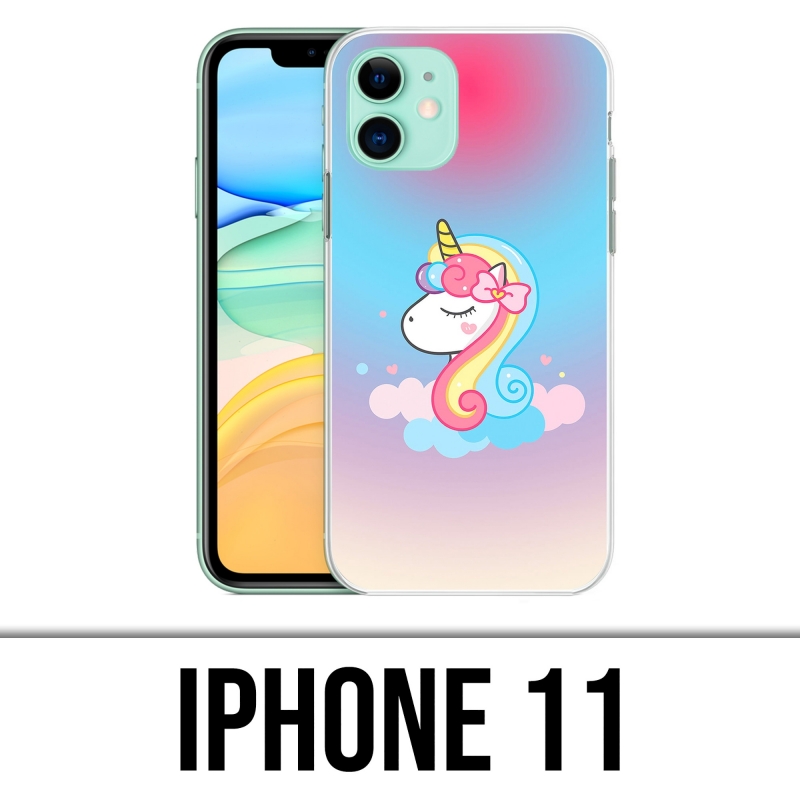 Coque iPhone 11 - Licorne Nuage