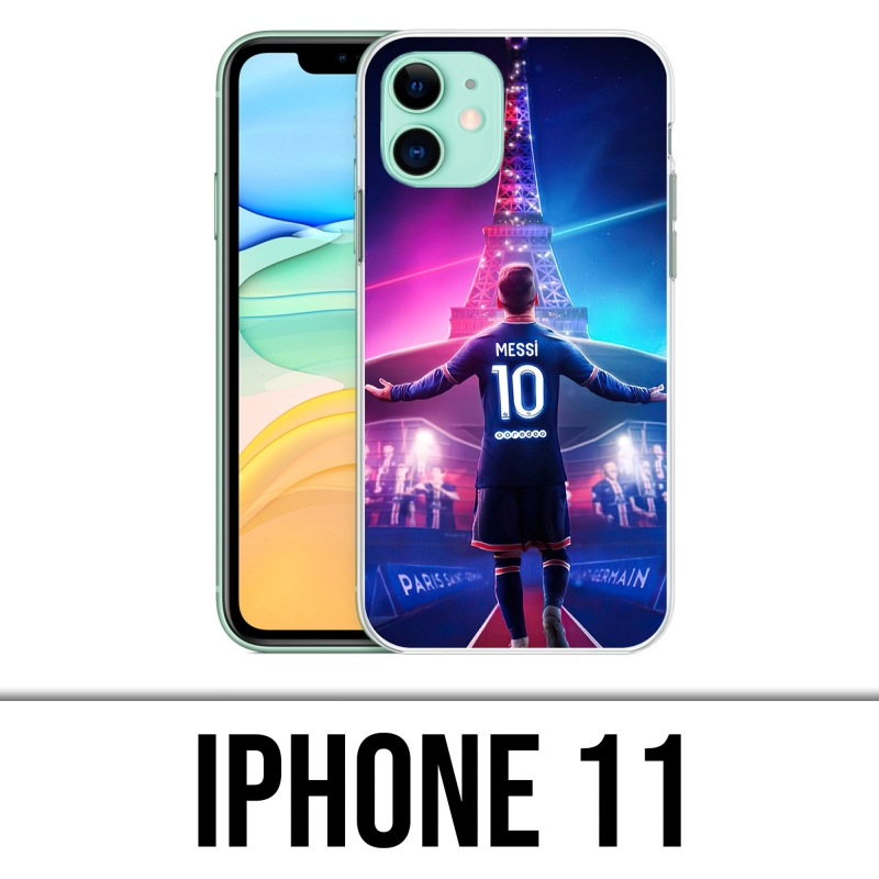 IPhone 11 case - Messi PSG Paris Eiffel Tower