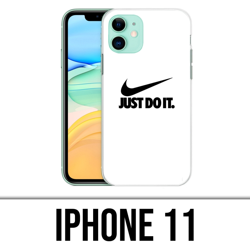 Coque iPhone 11 - Nike Just Do It Blanc