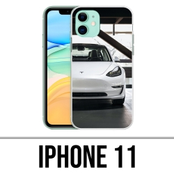 IPhone 11 Case - Tesla Model 3 Weiß
