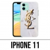 Funda para iPhone 11 - YSL Yves Saint Laurent Marble Flowers