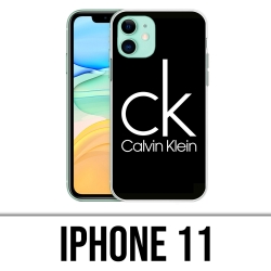 Custodia per iPhone 11 - Logo Calvin Klein nera
