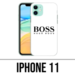 Coque iPhone 11 - Hugo Boss Blanc